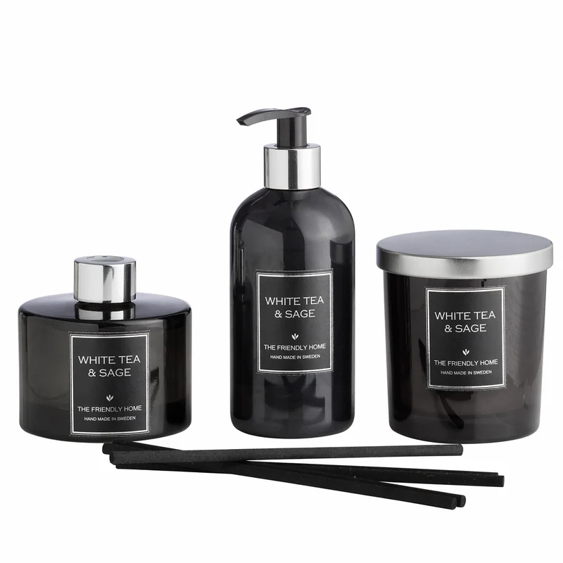 White Tea & Sage Doftljus Doftpinnar Handtvål - Paket