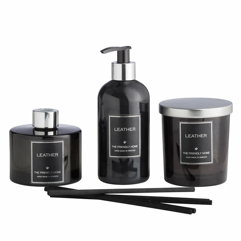 Leather Doftljus Doftpinnar Handtvål - Paket