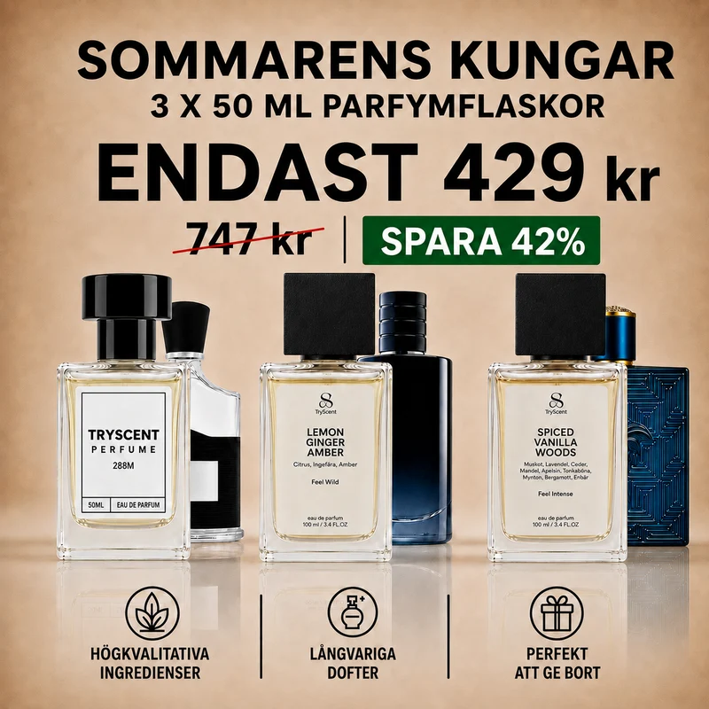Sommarens kungar – 3X 50ml Parfymflaskor
