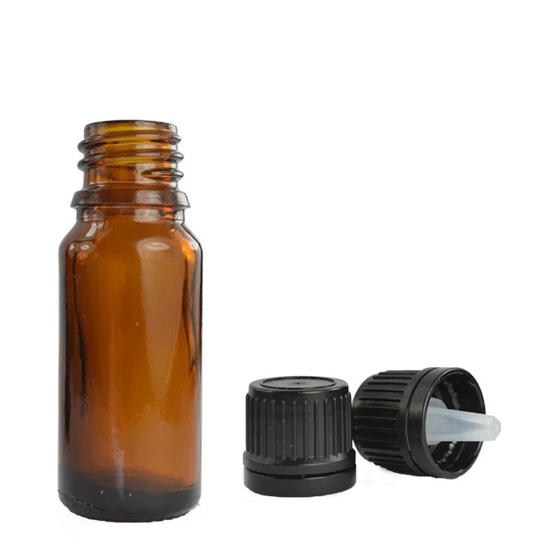 Amber Glass Dropper Bottle With Cap 10ml (Empty) for Aromatherapy