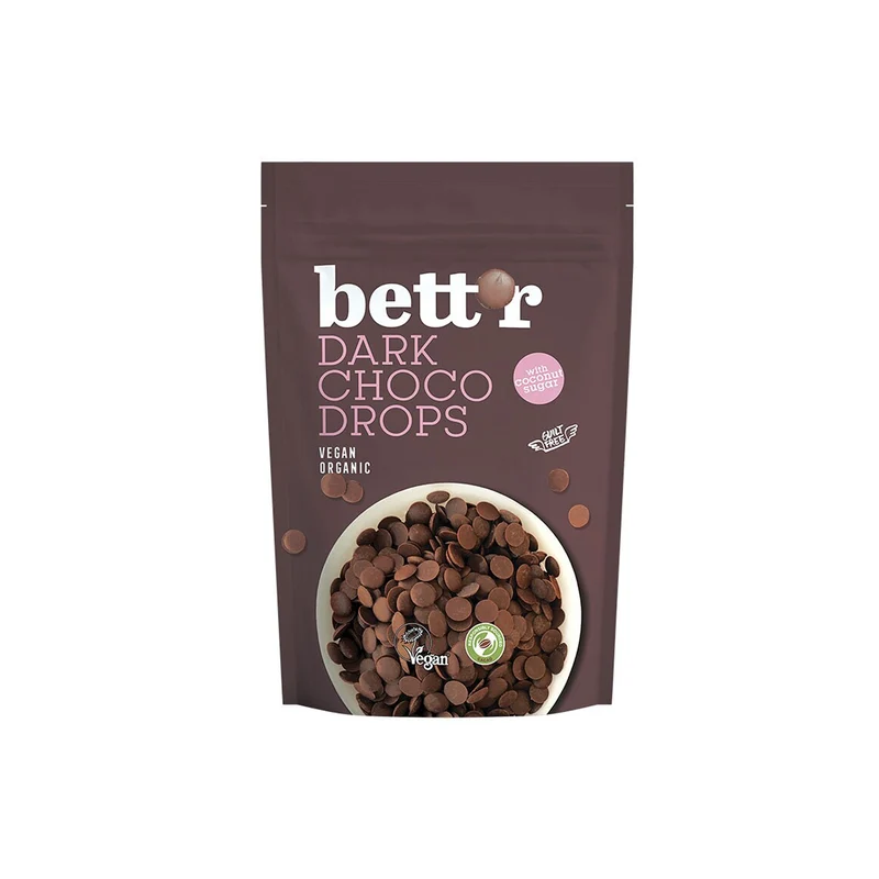 Dark Chocolate Drops, 200 g Eko