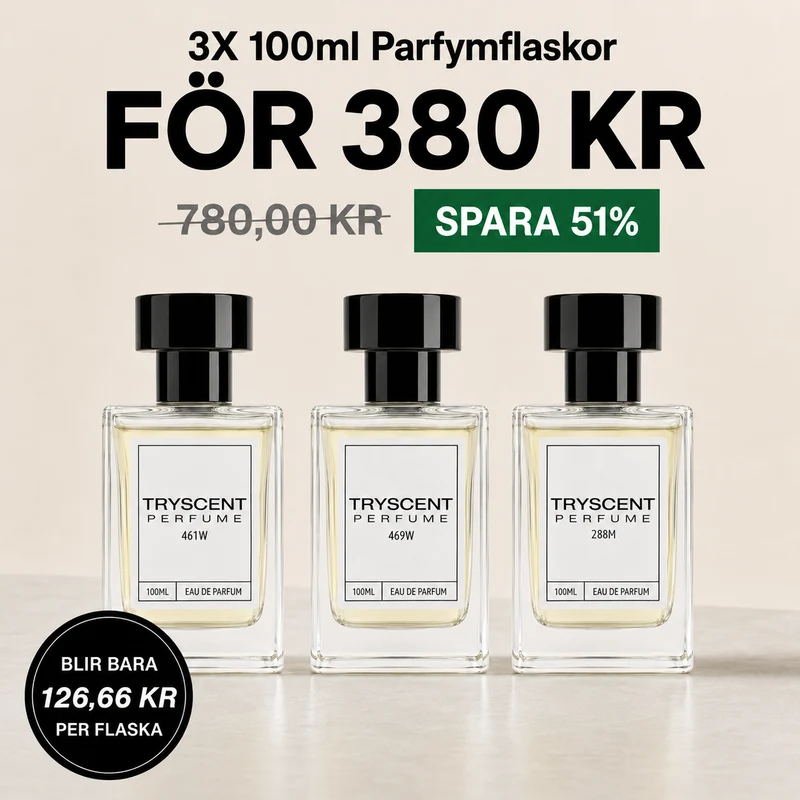 3X 100ml Parfymflaskor