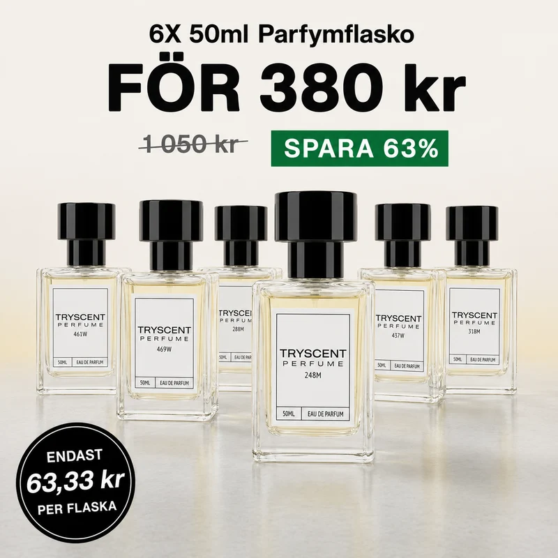 6X 50ml Parfymflasko