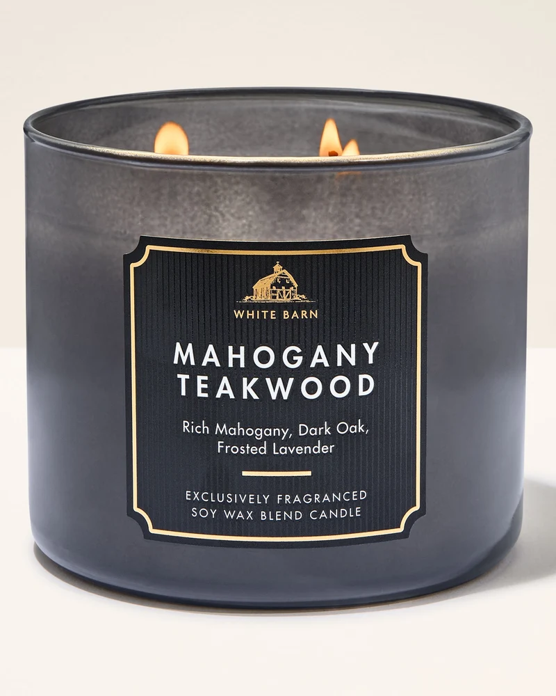 Mahogany Teakwood 3-Wick Candle
