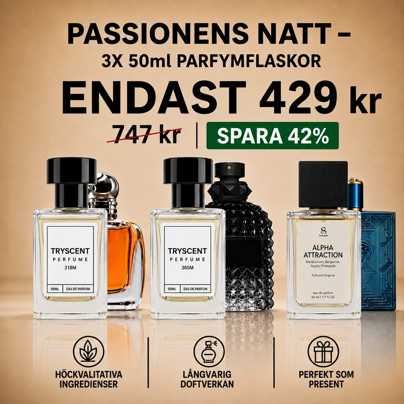 Passionens natt – 3X 50ml Parfymflaskor