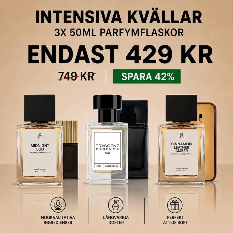 Intensiva kvällar – 3X 50ml Parfymflaskor