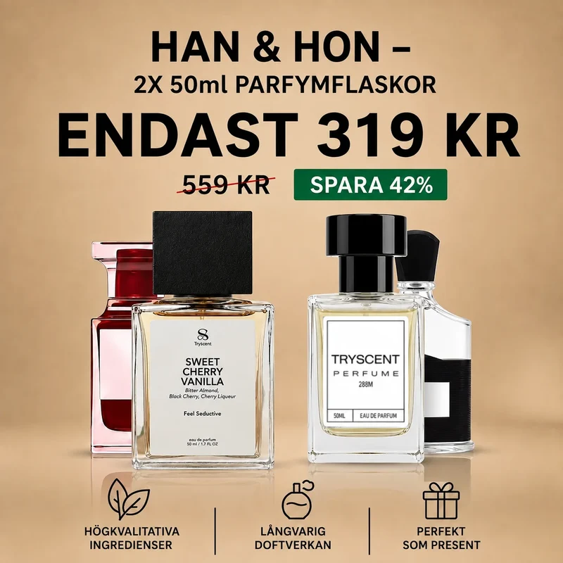 Han & Hon – 2X 50ml Parfymflaskor