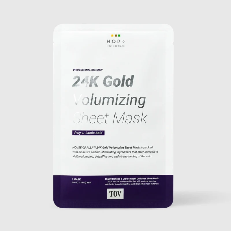 HOP+ 24k Gold Volumizing PLLA Sheet Mask