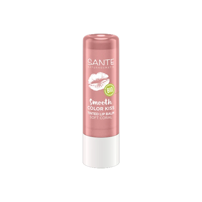 Smooth Color Kiss Tinted Lip Balm, Soft Coral, 4.8 ml