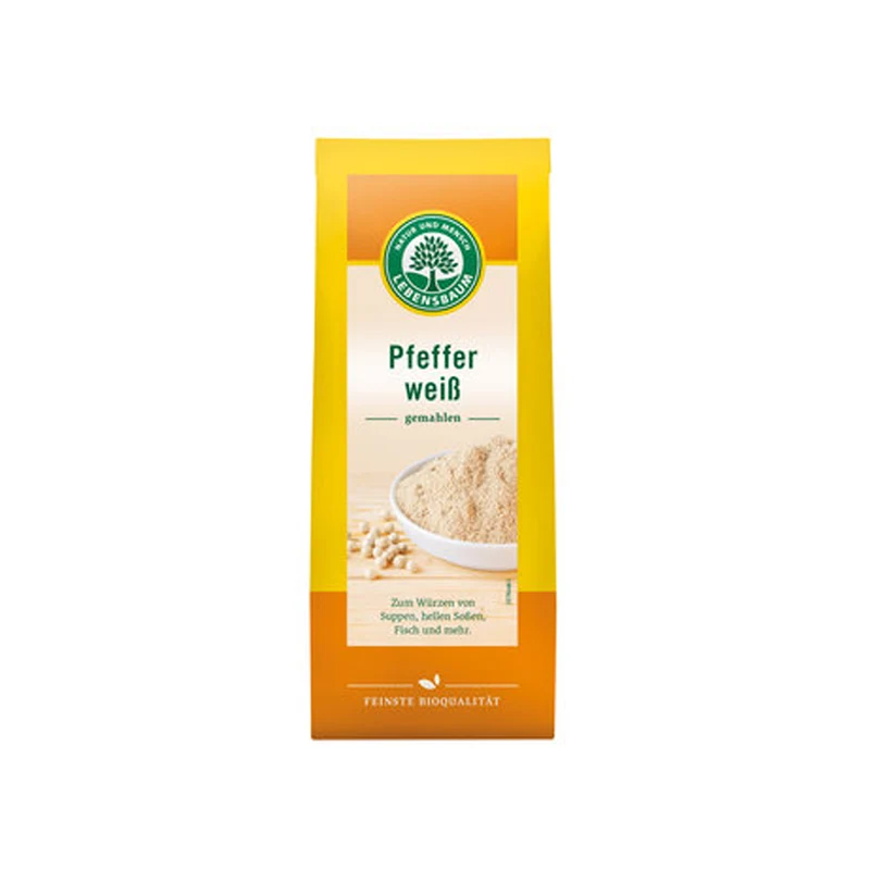 Vitpeppar Mald, 50 g Eko