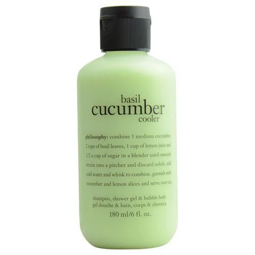 Basil Cucumber Cooler, Shower Gel--6oz