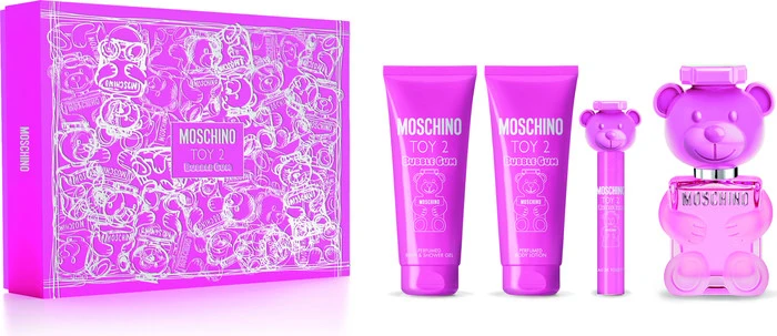 Set Toy 2 Bubble Gum 4 Pc For Woman Edt 3.4oz Spray