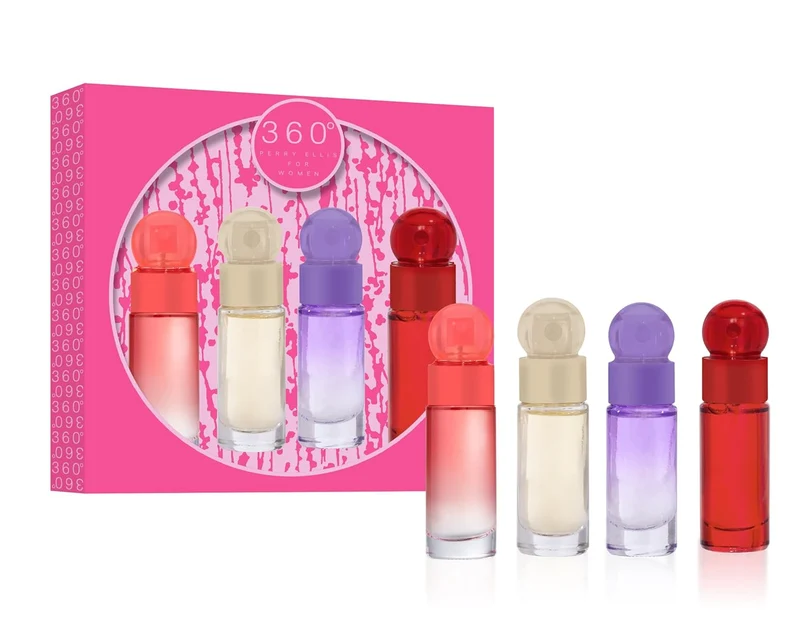 Mini Set Perry Ellis 360 4pc For Woman Edp 0.25oz Spray