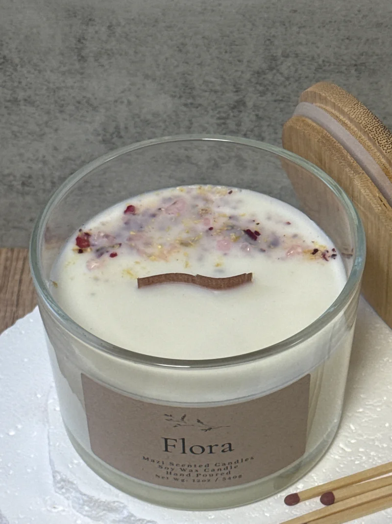 12 oz Crystal Botanical Candles