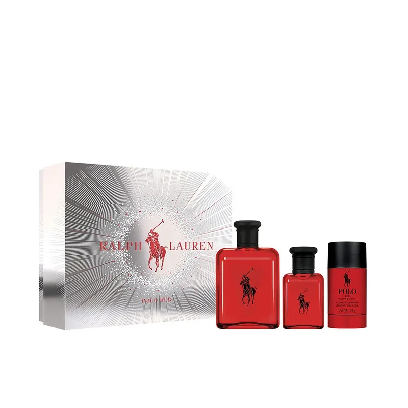 Set Polo Red 3 PC For Man Edt 4.2oz Spray