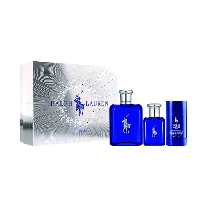 Set Polo Blue 3 PC For Man Edt 4.2oz Spray