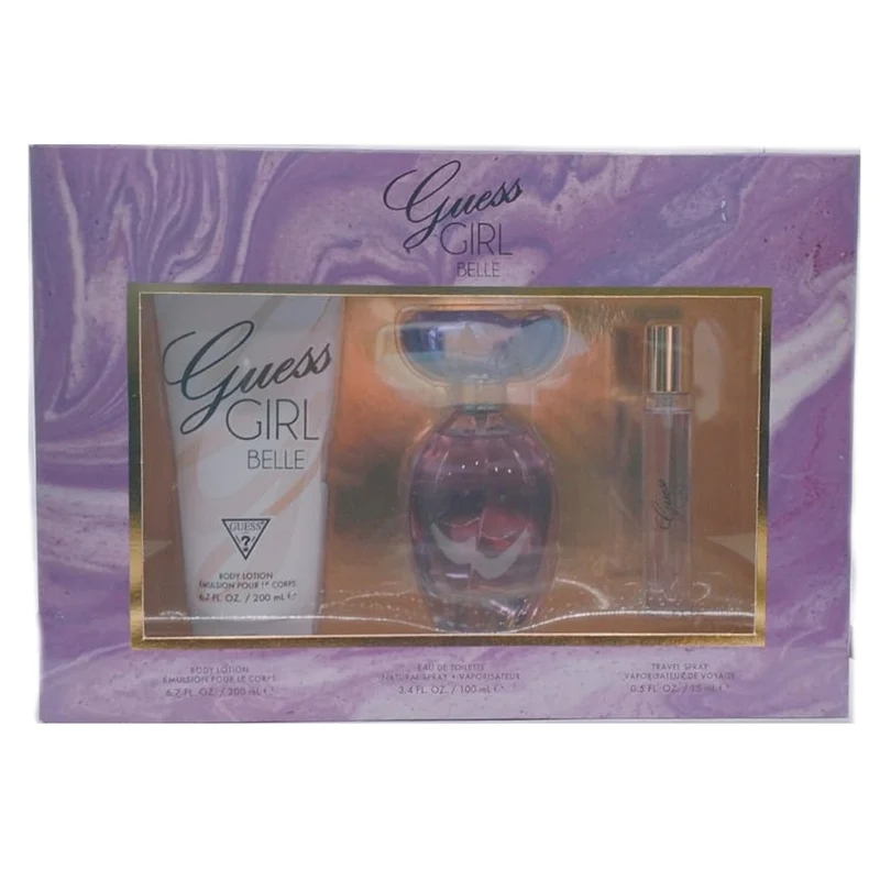 Set Guess Girl Belle 3pc. Edt 3.4oz Spray
