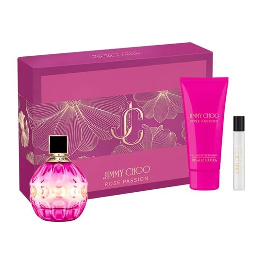 Set Jimmy Choo Rose Passion 3pc For Woman 3.3oz Spray
