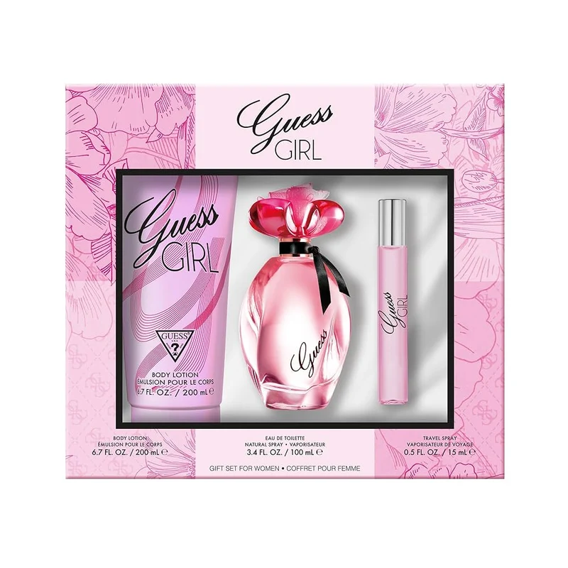 Set Guess Girl 3pc For Woman Edt 3.4oz Spray