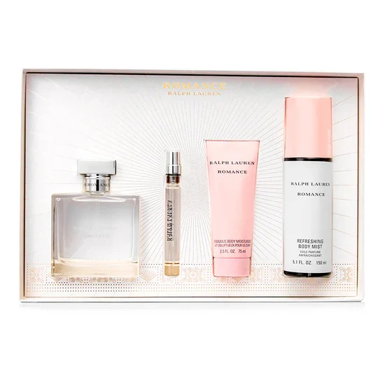 Set Romance 4pc For Woman Edp 3.4oz Spray