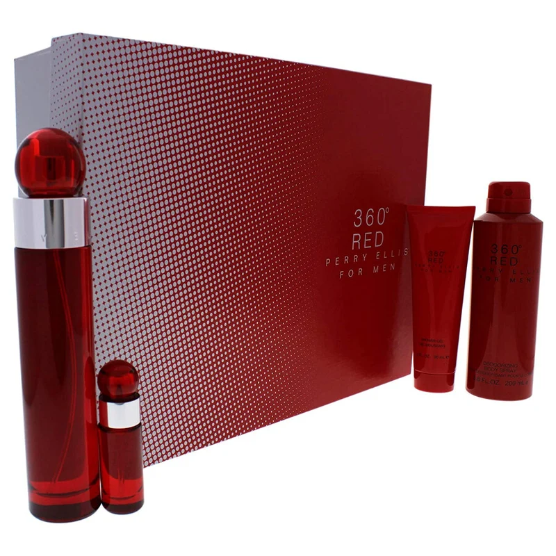 Set Perry Ellis 360 Red For Man Edt 3.4oz Spray