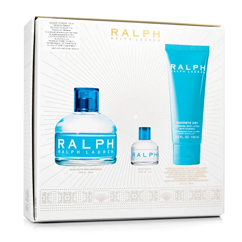 Set Ralph Lauren For Woman 3pc Edt 3.4oz Spray