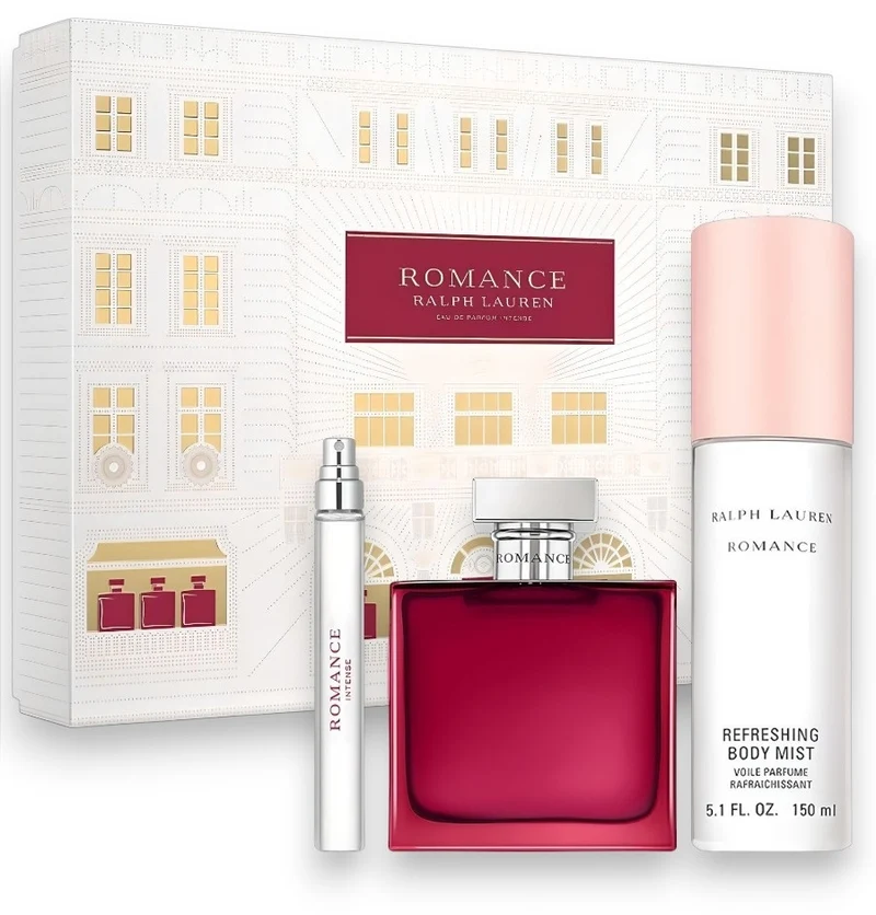 Set Romance 3pc For Women Edp Intense 3.4oz Spray
