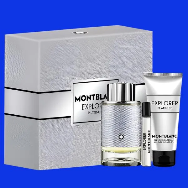 Set Mont Blanc Explorer Platinum Edp 3.3oz Spray For Men
