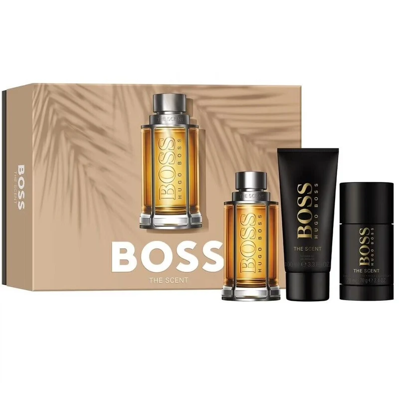 Set Boss The Scent For Men 3pc.Edt 3.3oz Spray