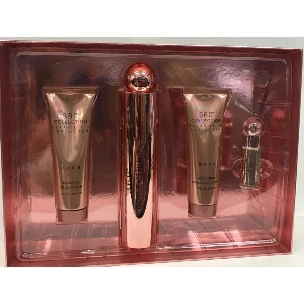 Set 360 Collection Rose 4pc. Edp 3.4oz Spray