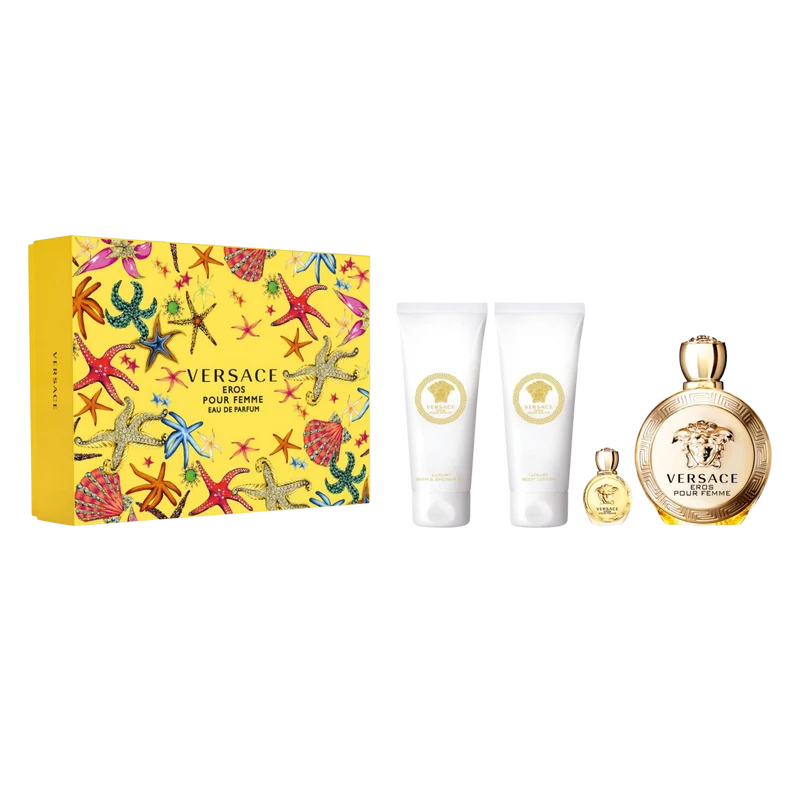 Set Versace Eros Pour Femme 4pc. Edp 3.4oz Spray