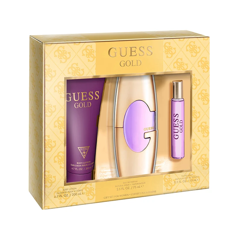 Set Guess Gold For Women 3pc. Edp 2.5oz Spray