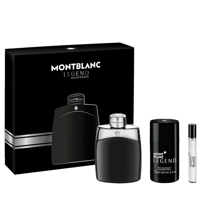 Set Mont Blanc Legend For Men 3pc. Edt 3.3oz Spray