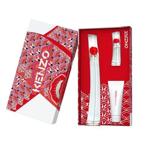 Set Kenzo Flower 3pc. Edp 3.3oz Spray