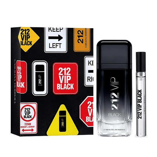 Set 212 VIP Black For Men 2pc. Edp 3.4oz Spray