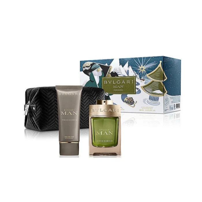Set Bvlgari Man Wood Essence 3pc. Edp 3.4oz Spray