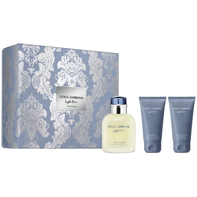 Set D&G Light Blue Pour Homme 3pc. Edt 4.2oz Spray