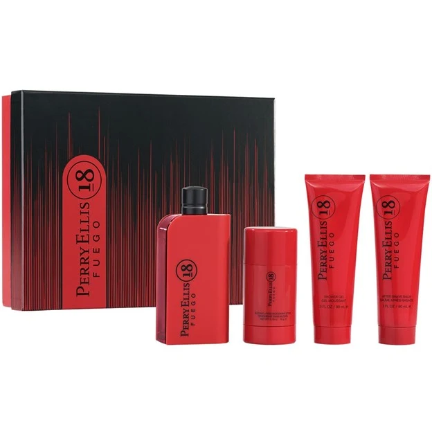 Set Perry 18 Fuego For Men 4pc. Edt 3.4oz Spray