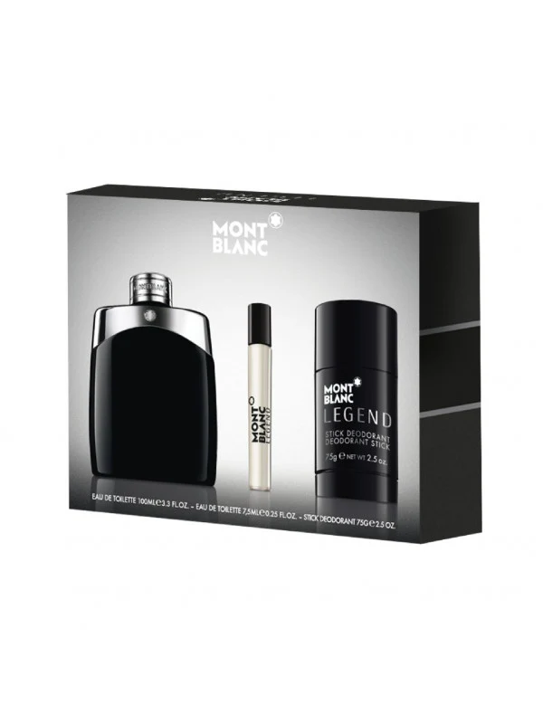 Set Mont Blanc Legend For Men 3pc. Edt 3.3oz Spray