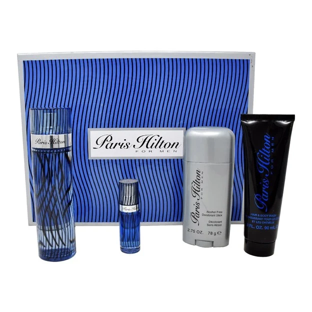 Set Paris Hilton For Men 4pc. Edt 3.4oz Spray