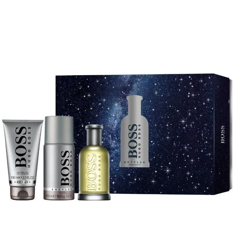 Set Boss Bottled 3pc. Edt 3.3oz Spray