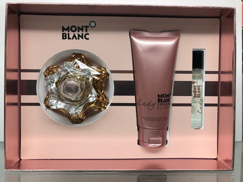 Set Mont Blanc Emblem Elixir Lady 3pc. Edp 2.5oz Spray