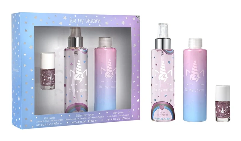 Kids Eau My Unicorn Set 3pc. 6.8oz Glitter Body Spray