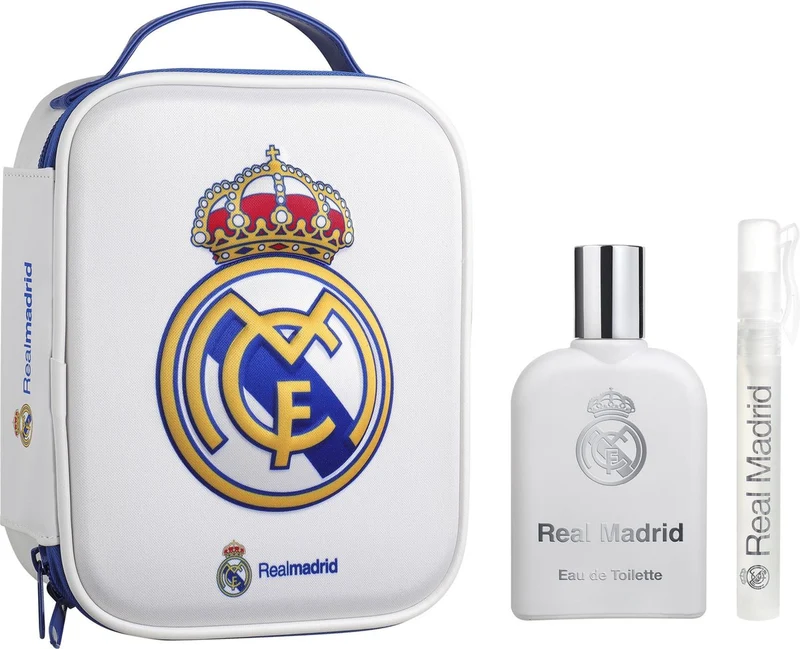 Kids Real Madrid Toiletry Bag Edt 3.4oz Spray + 0.34oz Pen