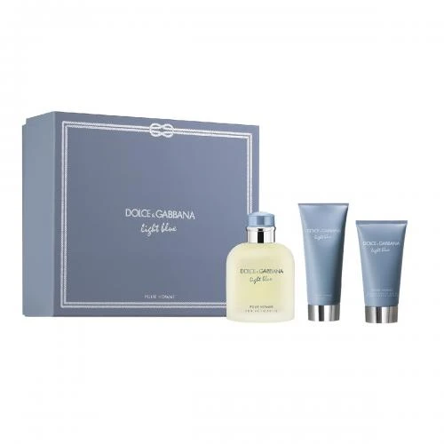 Set D&G Light Blue Pour Homme 3pc. Edt 4.2oz Spray