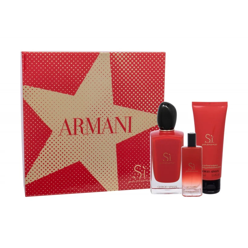 Set Armani Si Passione 3pc. Edp 3.4oz Spray