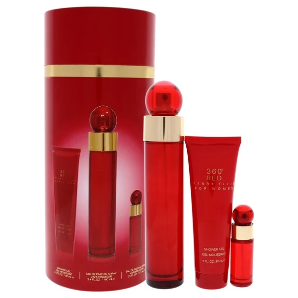 Set 360 Red For Women 3pc. Edp 3.4oz Spray
