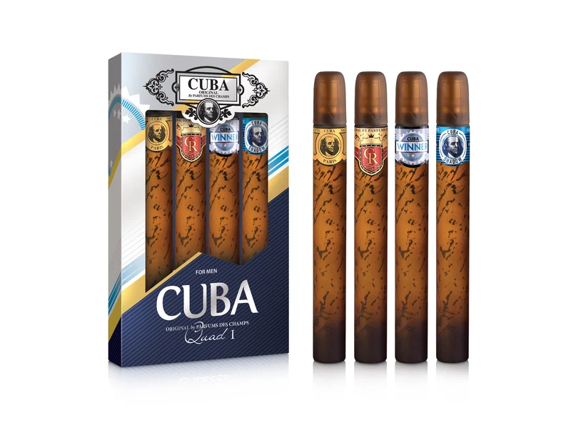 Set Cuba Quad For Men 4 x 1.17oz Spray