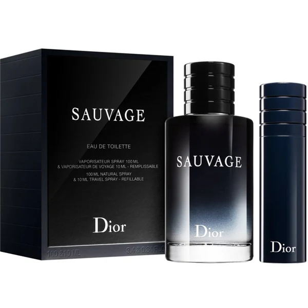 Set Sauvage 2pc. Edt 3.4oz Spray + Edt 0.33oz Travel Spray
