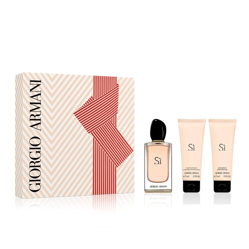 Set Armani Si 3pc Edp 3.4 oz spray + Body Lotion 2.5 oz + Shower Gel 2.5 oz